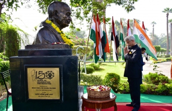 External Affairs Minister Dr. S. Jaishankar paid homage to Mahatma Gandhi at Cairo’s Al Horreya Park